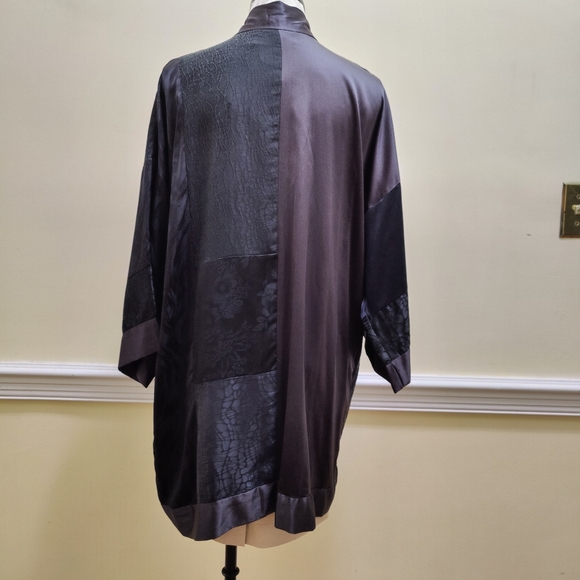 Hand crafted Kimono style mixed silk patch duster, one size - Picture 5 of 13